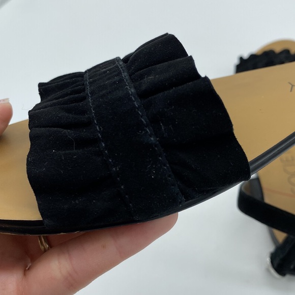 Sole Society Sandals Black Ruffles Womens Size 8.5 M - Picture 13 of 15